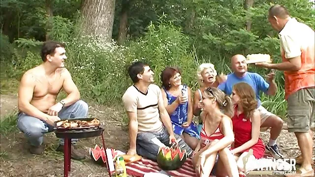 Two depraved mature bitches sucked a guy's phallus and get him in their doucheporno asses